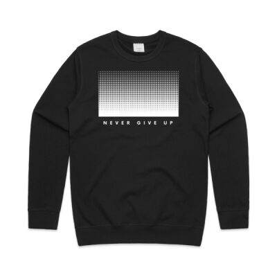 Never Give Up - Mens Premium Crew Thumbnail