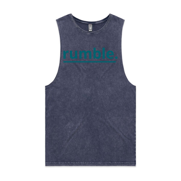 rumble. - Unisex Stone Wash Barnard Tank Thumbnail